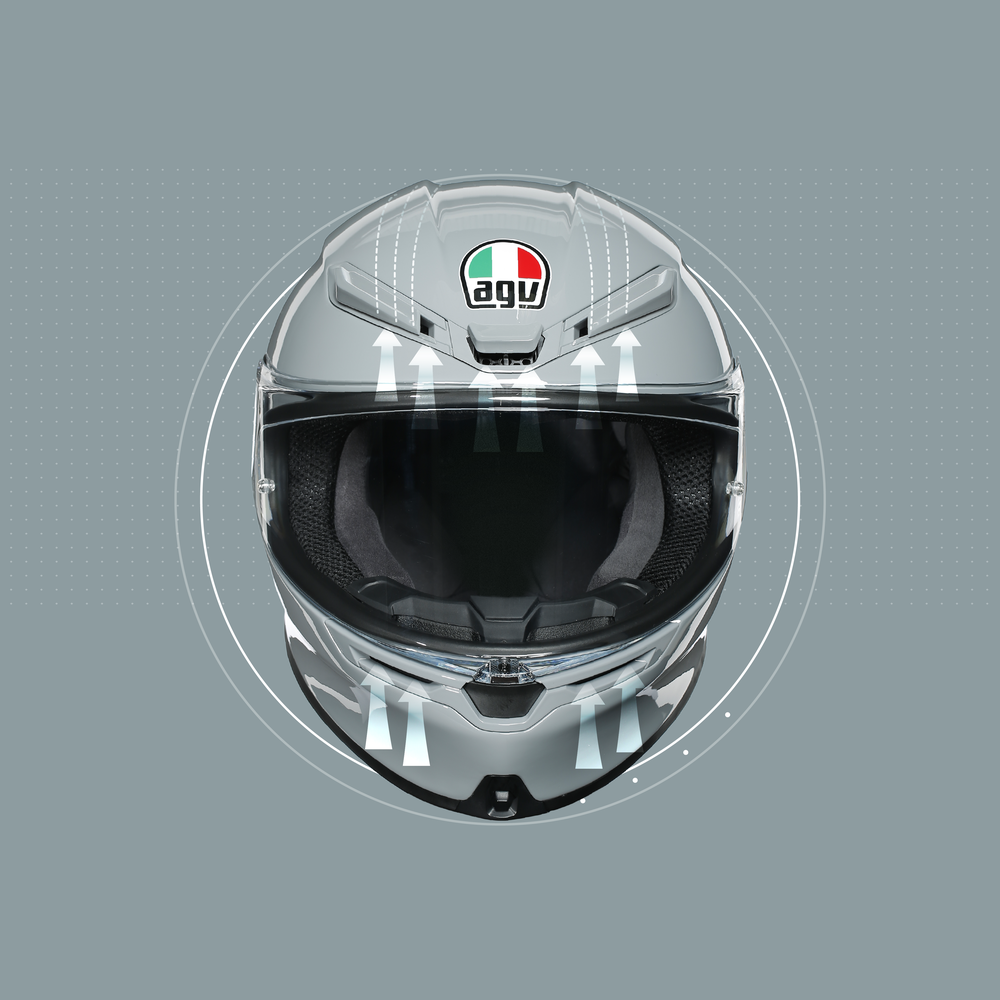 Шлем AGV K6 вентиляция